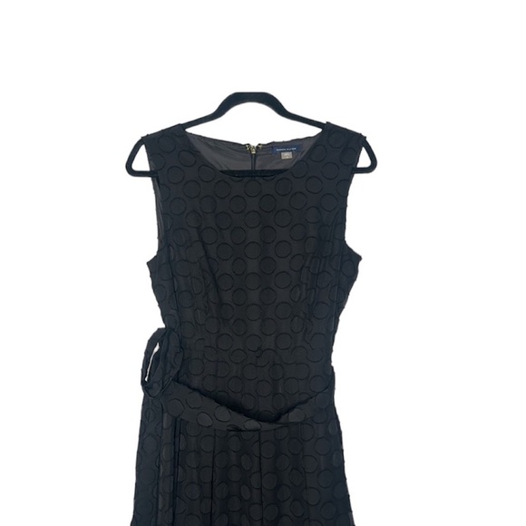 Tommy Hilfiger black polka dots midi dress size 12 whimsigoth, gothic , fariy - Picture 2 of 13